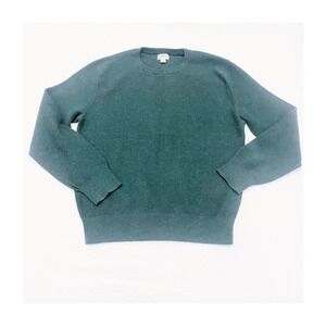 J. Crew The Knit Green Crewneck Sweater Green SZS